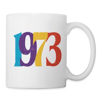 Geboren 1973 Geburtstagsgeschenk Geburtstag 73 - Tasse - Weiß - Rechts