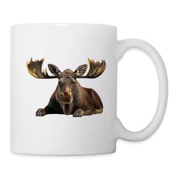 Elch Kuh - Tasse - Weiß - Rechts