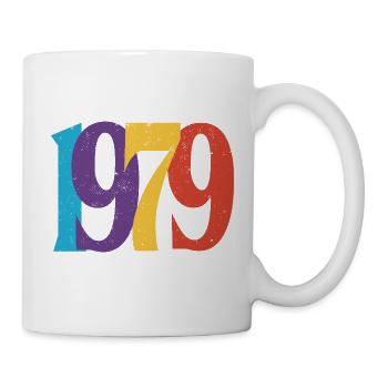 Geboren 1979 Geburtstagsgeschenk Geburtstag 79 - Tasse - Weiß - Rechts