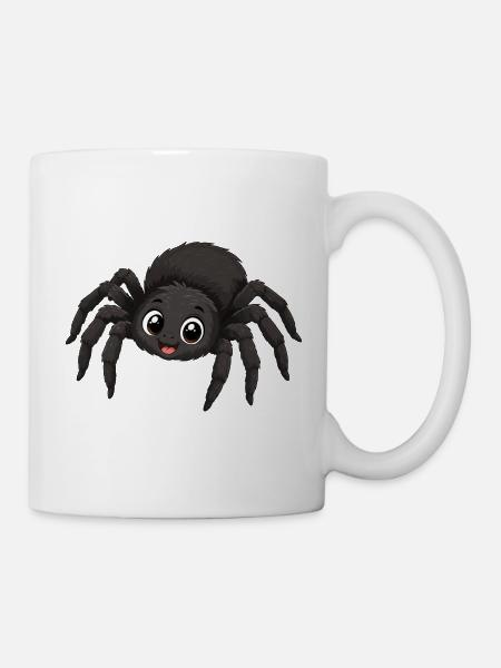 Süße Kawaii Spinne - Tasse - Weiß