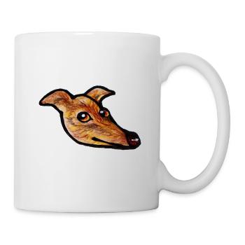 Sonnenbeschienener Fuchskopf-Illustration - Tasse - Weiß - Rechts
