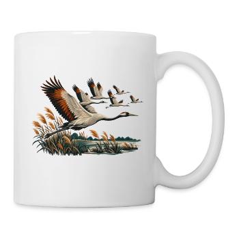 Kranichzug - Tasse - Weiß - Rechts