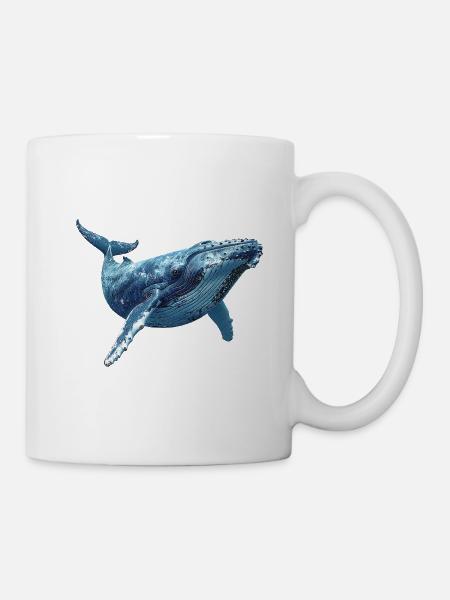 Buckelwal - Tasse - Weiß