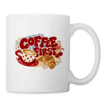 Coffee First Retro Breakfast - Tasse - Weiß - Rechts