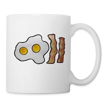 Sunny Side Egg & Bacon Strips - Tasse - Weiß - Rechts