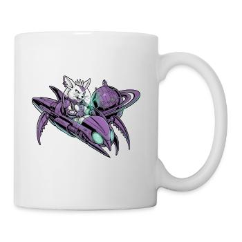 Hyperjet Bunny Punk Alien Spacepilot SciFi - Tasse - Weiß - Rechts