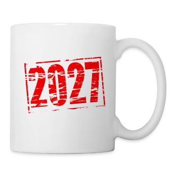 2027 ROTER GUMMISTEMPEL - Tasse - Weiß - Rechts