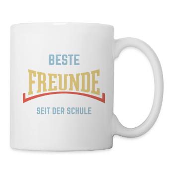 Beste Freunde Seit Der Schule (Konkav / 3C) - Tasse - Weiß - Rechts