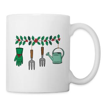 Weihnachtsgarten – ein Geschenk für den Gärtner - Tasse - Weiß - Rechts