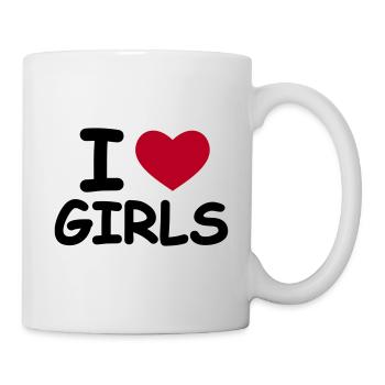 I Love Girls - Tasse - Weiß - Rechts
