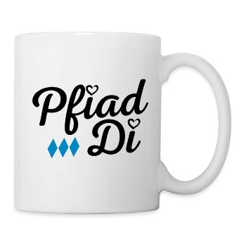 BAYERISCH MUNDART, PFIAD DI, TSCHÜSS - Tasse - Weiß - Rechts