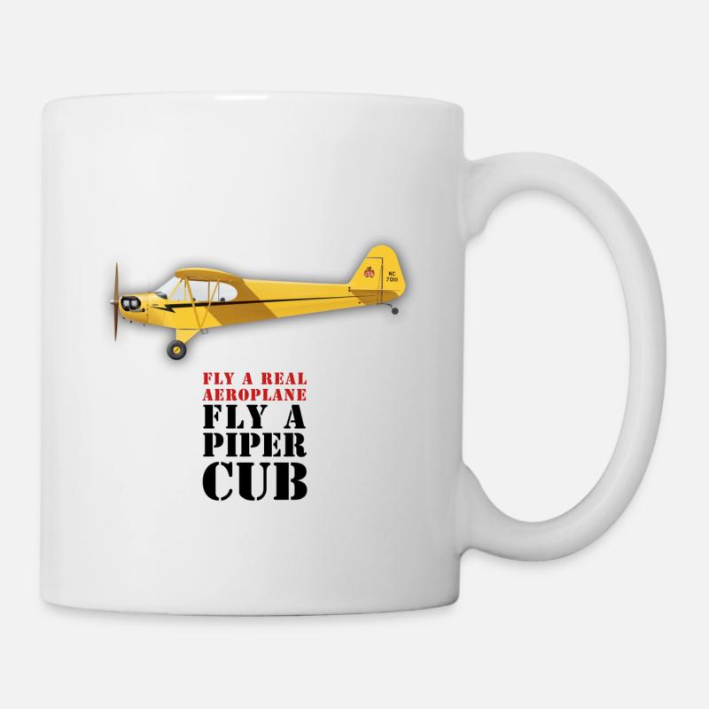 Piper Cub - Mug blanc - blanc