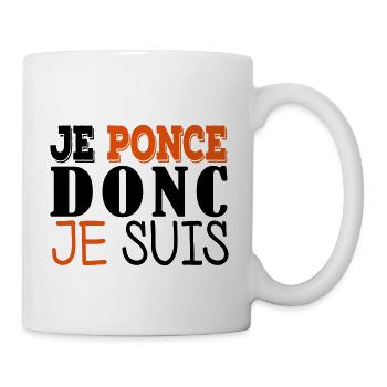 Je ponce donc je suis - Mug blanc - blanc - Droite