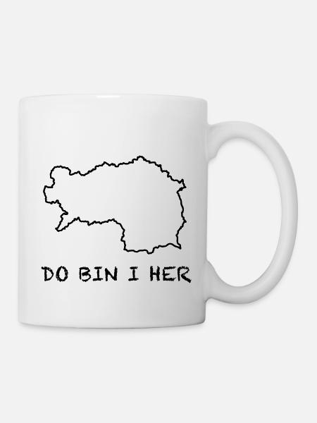 do bin i her - Steiermark - Tasse - Weiß
