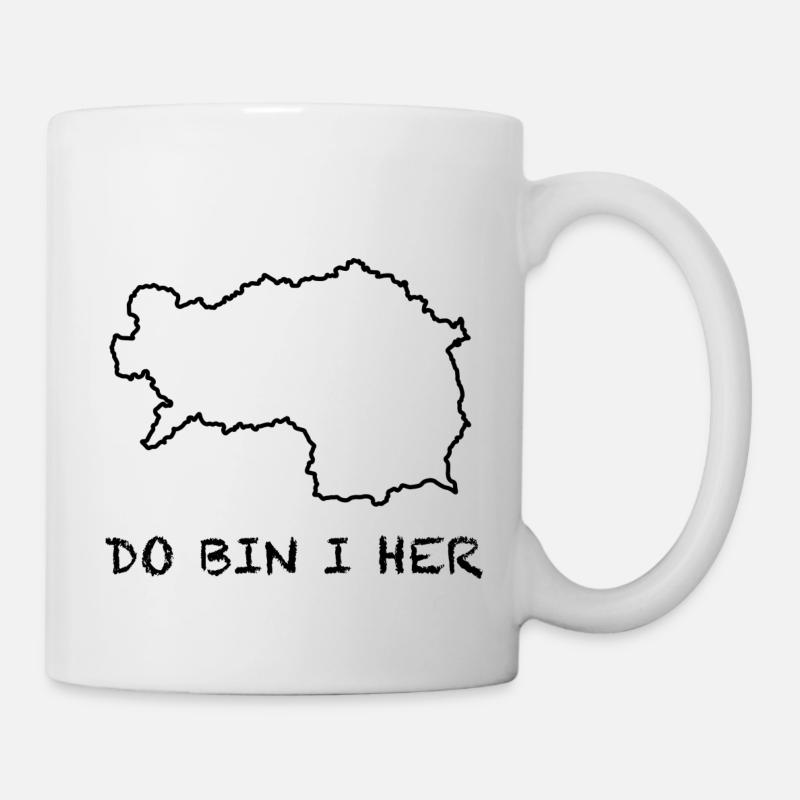 do bin i her - Steiermark - Tasse - Weiß