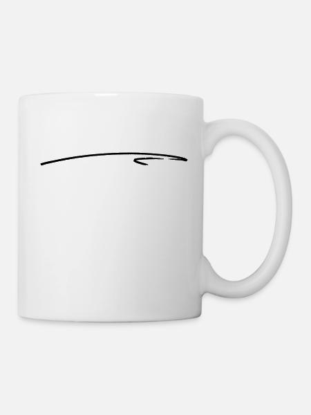 Unterstrich Schwung - Tasse - Weiß