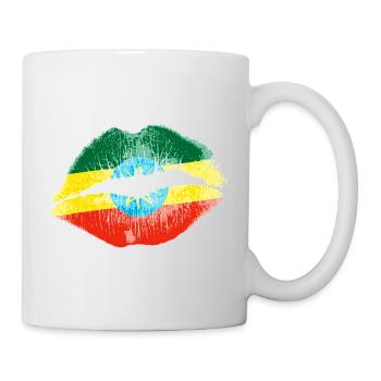 Kuss (Äthiopien / Ethiopia) - Tasse - Weiß - Rechts