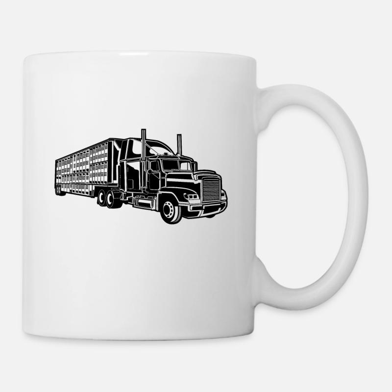 Camion / camion 01_schwarz - Mug blanc - blanc
