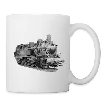 Locomotive à vapeur - Mug blanc - blanc - Droite
