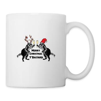 Weihnachts-Waschbären - Tasse - Weiß - Rechts
