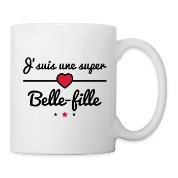 J'suis super belle-fille, belle fille - Mug blanc - blanc - Droite