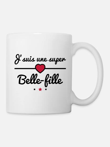 J'suis super belle-fille, belle fille - Mug blanc - blanc
