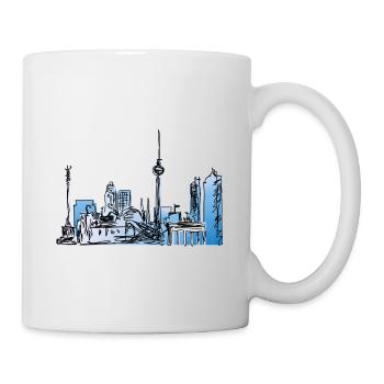 Berlin gezeichnet - Tasse - Weiß - Rechts