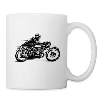 Cafe Racer Motorcycle 03_schwarz - Mug - white - Right