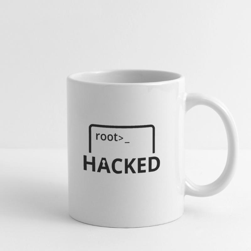 Hacked Hacker programmeur informatique Mug blanc