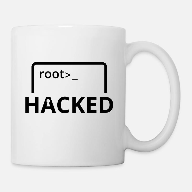 Hacked Hacker programmeur informatique - Mug blanc - blanc