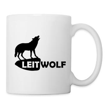wolf alpha leader of the pack in packs howling - Mug - white - Right