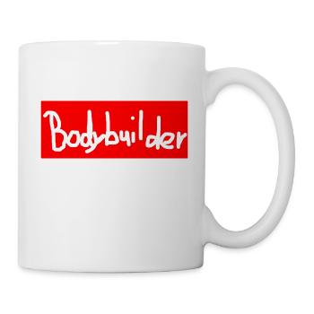 Bodybuilder lettering - Mug - white - Right