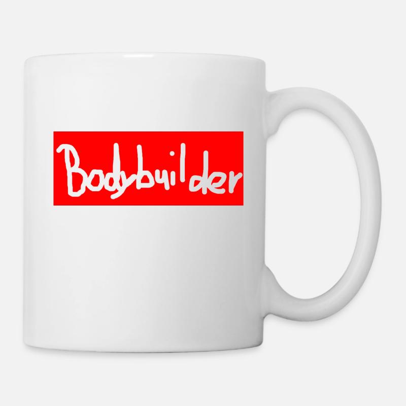 culturistes lettrage - Mug blanc - blanc