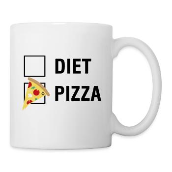 Pizza VS régime alimentaire Amoureux - Mug blanc - blanc - Droite