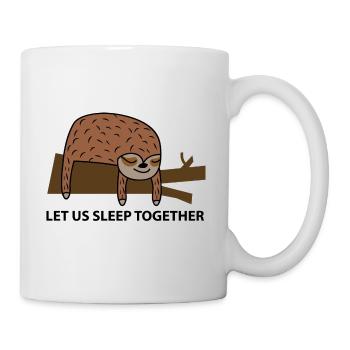 Sleeping together- sloth - Mug - white - Right