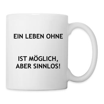 UNE VIE SANS (VOTRE TEXTE) est possible, mais - Mug blanc - blanc - Droite