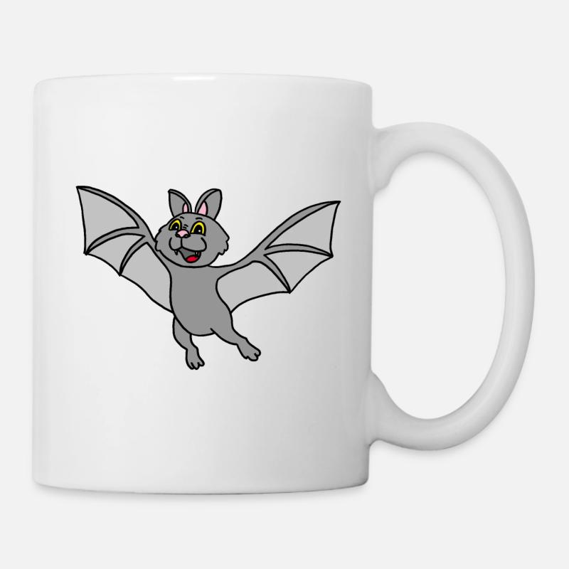 Chauve-souris, vampire, Halloween, a demandé - Mug blanc - blanc