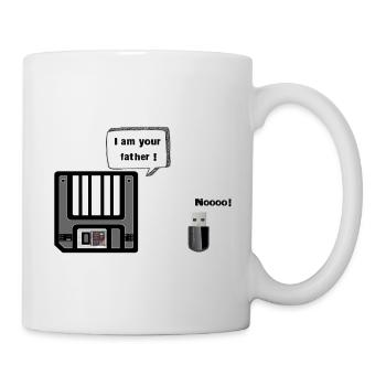 Disquette VS USB key - Mug blanc - blanc - Droite