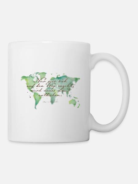 Land entdecken - Tasse - Weiß