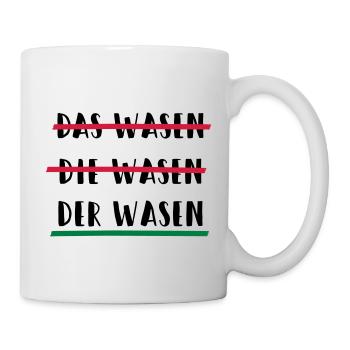 das die oder der Cannstatter Wasen Geschenk - Tasse - Weiß - Rechts