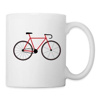 Rennrad Fixie Fahrrad Bike - Tasse - Weiß - Rechts