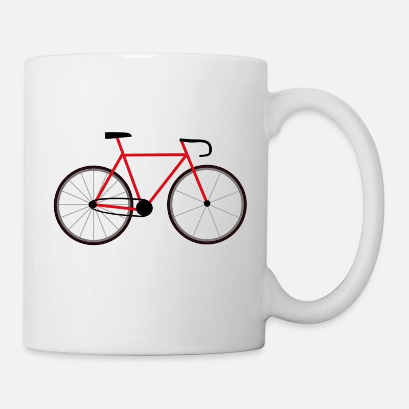 Vélo de route Fixie Vélo de vélo - Mug blanc - blanc