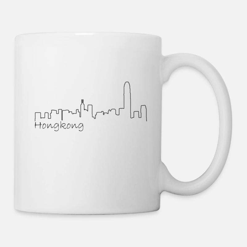 Skyline Hongkong - Tasse - Weiß