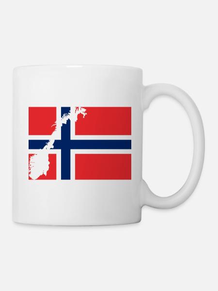 Norges Flagg - Tasse - Weiß