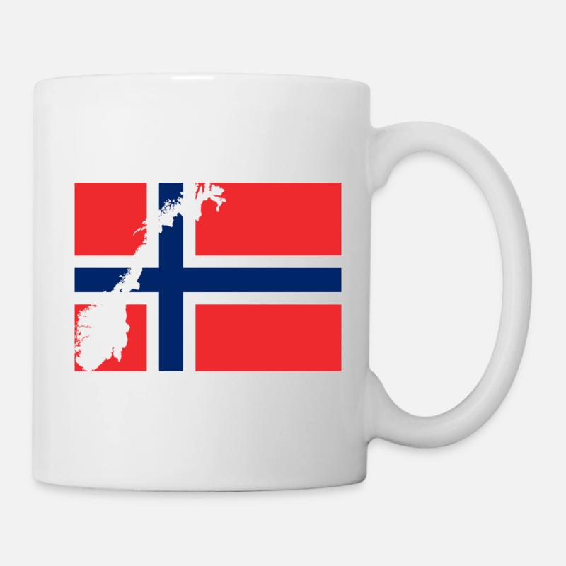 Norges Flagg - Tasse - Weiß