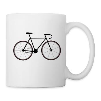 Rennrad schwarz Fixie - Tasse - Weiß - Rechts
