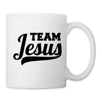 Team Jesus witziges Geschenk für Christen - Tasse - Weiß - Rechts
