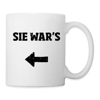 Sie wars Partner Shirt - Tasse - Weiß - Rechts