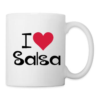 I love Salsa - Salsa Dance Shirt - Tasse - Weiß - Rechts