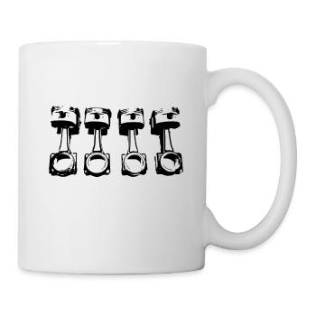 Connecting rod piston 4 cylinders - Mug - white - Right